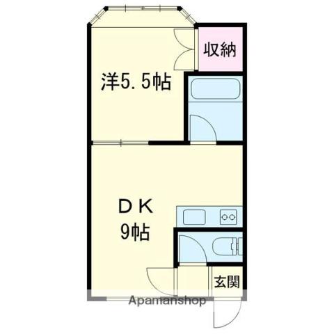 ハイツサリーレ98(1DK/2階)の間取り写真