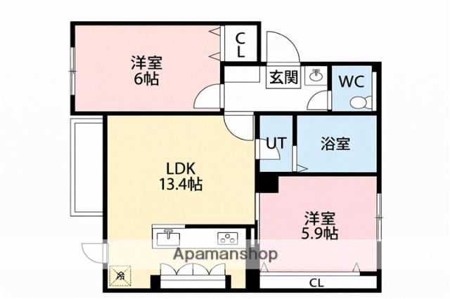 DAYDREAM Ⅱ(2LDK/2階)の間取り写真