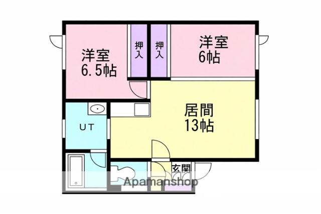 クレアコートⅠ(2LDK/2階)の間取り写真