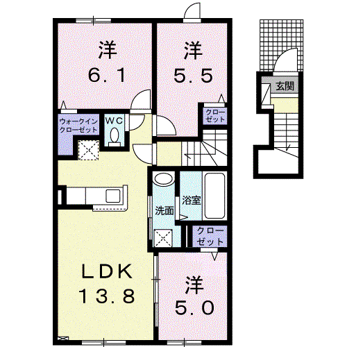 ネオ グレイスⅢ(3LDK/2階)の間取り写真