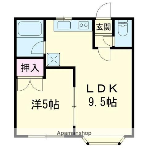 ロイヤルハイツ(1LDK/2階)の間取り写真
