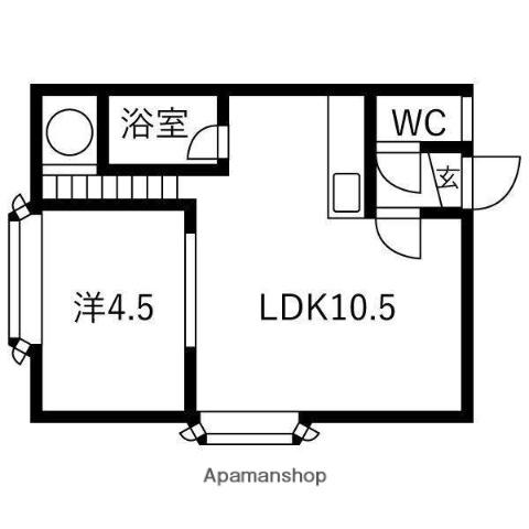 ギャラント1(1LDK/3階)の間取り写真