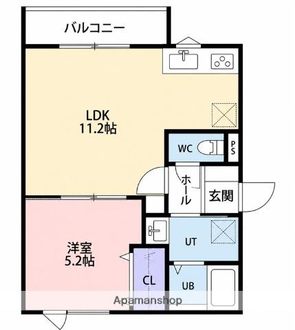 LIEN FORT TAKUYU(1LDK/3階)の間取り写真
