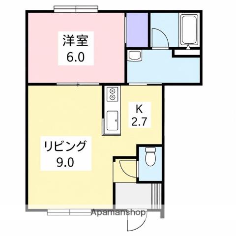 フォレストハイムⅡ(1LDK/1階)の間取り写真