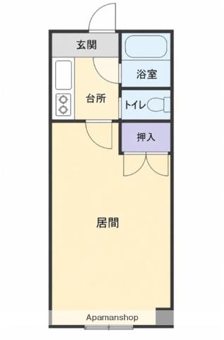 グランドール泉(ワンルーム/3階)の間取り写真