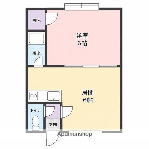 ベイサイドハウスA(1DK/3階)の間取り写真