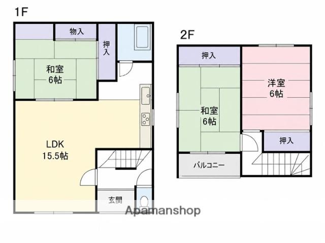 青雲町2丁目17ー4戸建て(3LDK/1階)の間取り写真