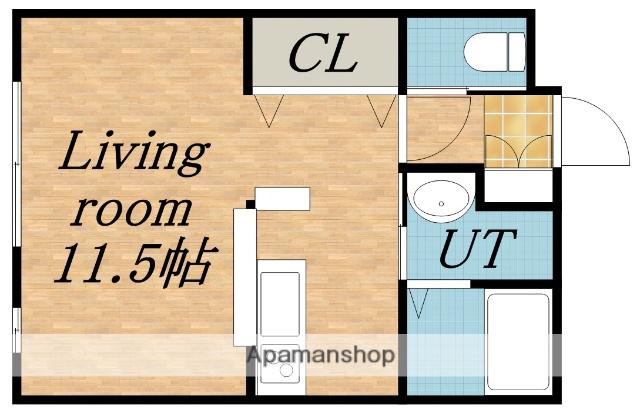 エスポワール(ワンルーム/2階)の間取り写真