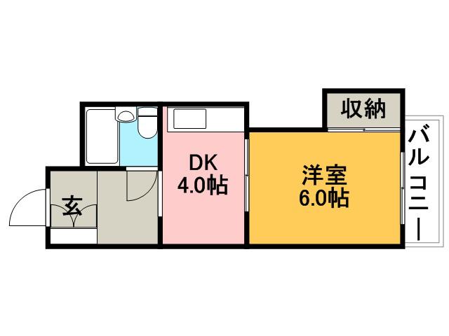 ARIES(1K/5階)の間取り写真