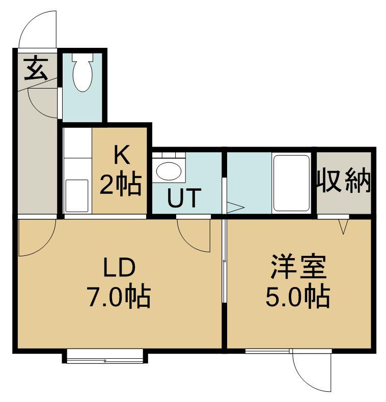 リープ・ブルーメⅢ(1LDK/3階)の間取り写真