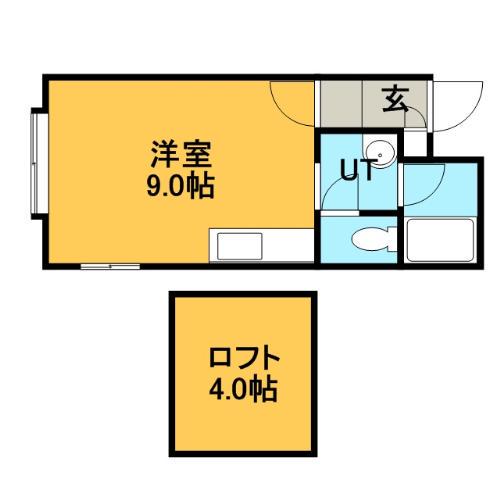 マイハウス前田Ⅲ(ワンルーム/2階)の間取り写真
