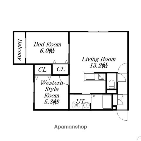 ヤーム西宮の沢(2LDK/2階)の間取り写真