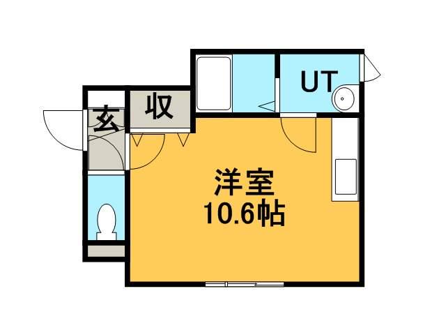 グレースコート(ワンルーム/1階)の間取り写真