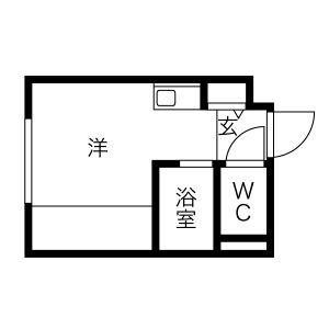ゲストハウス・花川(ワンルーム/4階)の間取り写真