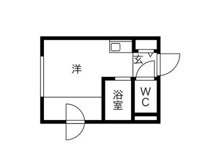 ゲストハウス・花川(1K/2階)の間取り写真