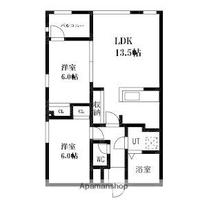 TERTIARY(2LDK/1階)の間取り写真