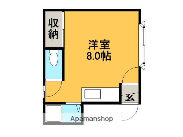バインド前田(ワンルーム/2階)の間取り写真