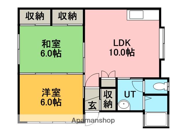 クリークパレスジュン(2LDK/1階)の間取り写真
