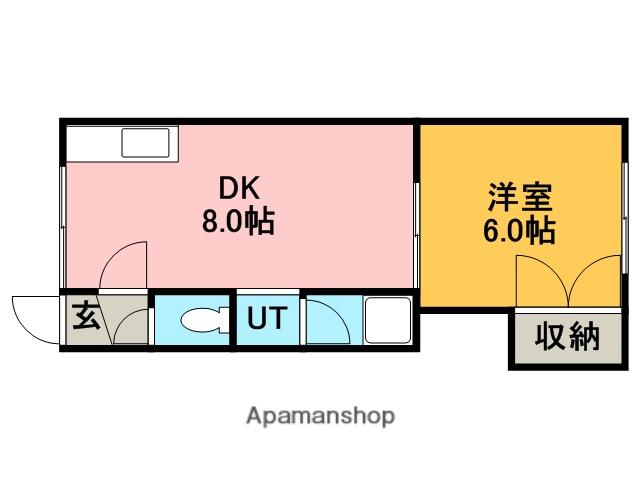 コーポきむら(1DK/1階)の間取り写真