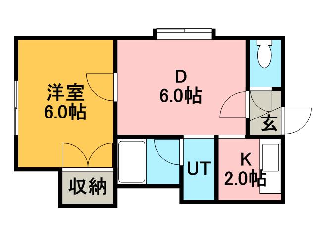 メゾンステラV(1DK/2階)の間取り写真