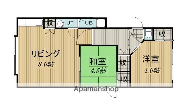 中山 花川北ビル(2DK/3階)の間取り写真