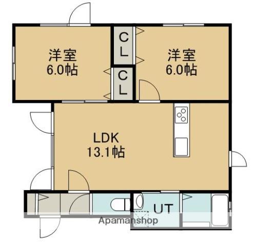 エル ソレイユ(2LDK/1階)の間取り写真