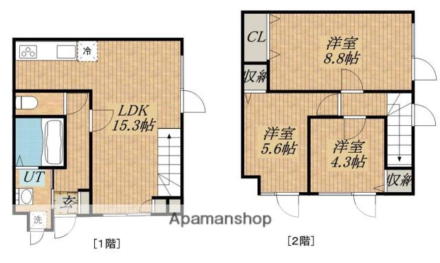 ドムールはるかⅢ(3LDK)の間取り写真