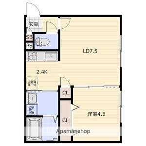 LUPINUS(1LDK/2階)の間取り写真