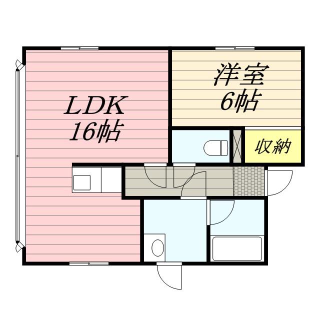 クリスタルハイツ手稲本町(1LDK/4階)の間取り写真