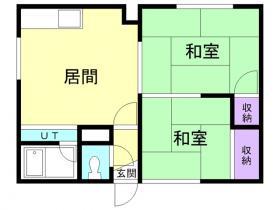 コーポ広樹(2DK/1階)の間取り写真