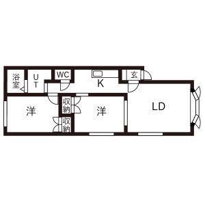 フランボアーズ(2LDK/1階)の間取り写真