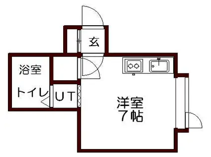 グランドール片桐Ⅱ(ワンルーム/2階)の間取り写真