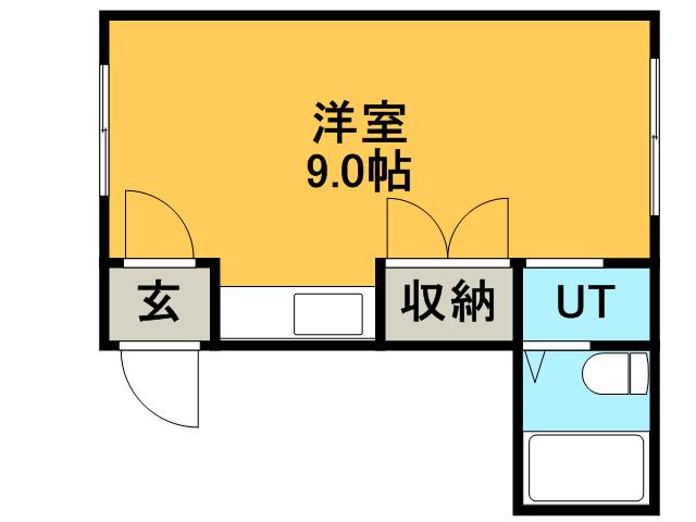 エクセレント前田(ワンルーム/2階)の間取り写真