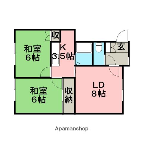サンシャイン21A(2LDK/2階)の間取り写真