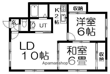 SPRING34(2LDK/1階)の間取り写真