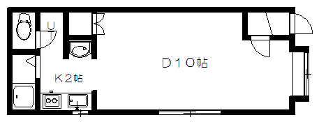 AGATE(ワンルーム/3階)の間取り写真