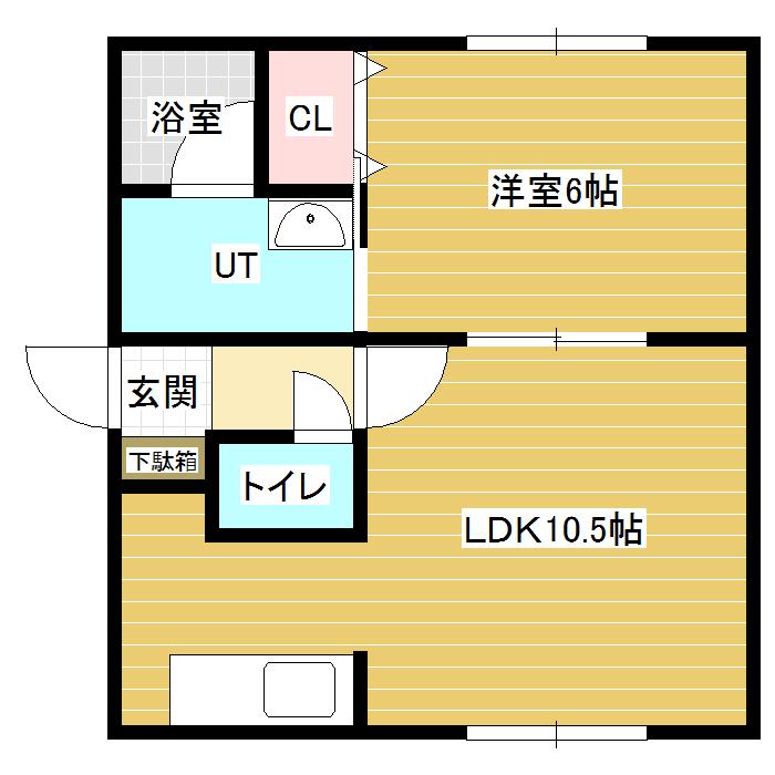 デナーロ・ジオ(1LDK/1階)の間取り写真