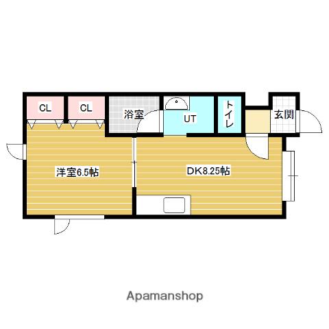 メゾンドブリランテ(1LDK/2階)の間取り写真