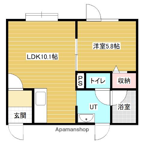 DREAM KT(1LDK/1階)の間取り写真