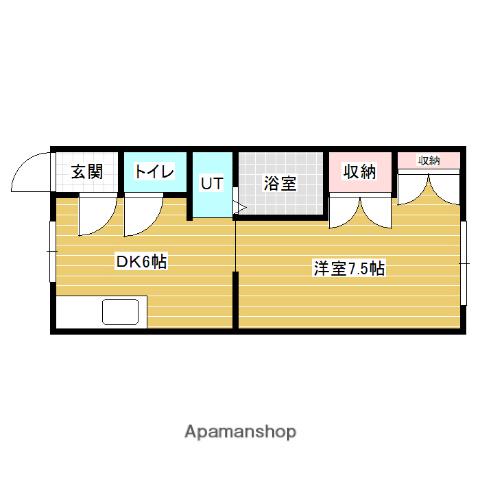コーポ松井(1DK/2階)の間取り写真