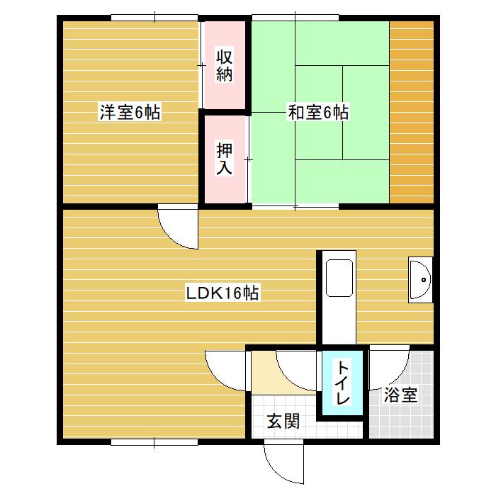 ルーベデンス77 B(2LDK/3階)の間取り写真