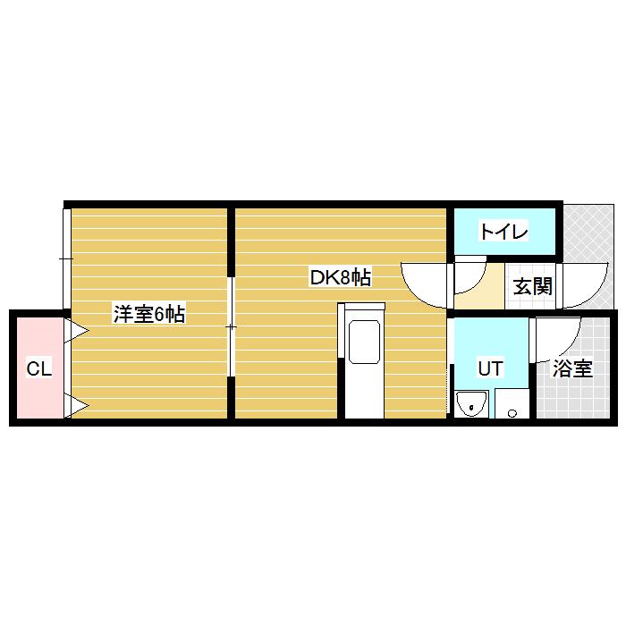 SHIN(1DK/2階)の間取り写真