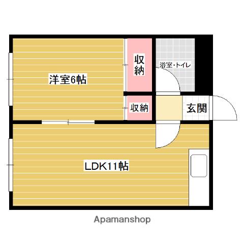 ピア508ハウス(1LDK/2階)の間取り写真