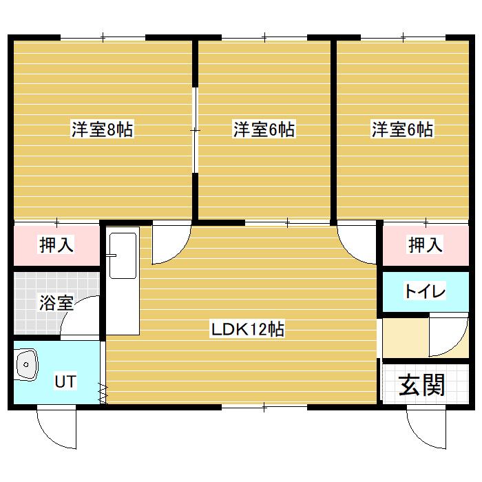 アルファ春日NO6(3LDK/2階)の間取り写真