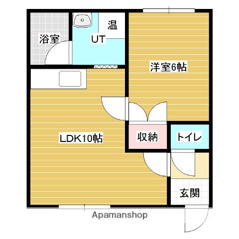 アーバンⅣⅧ(1LDK/2階)の間取り写真