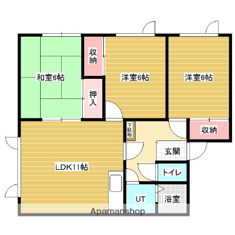 サンフロンティアタウン(3LDK/1階)の間取り写真