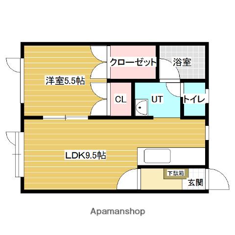 グランパレスヒロ7(1LDK/2階)の間取り写真