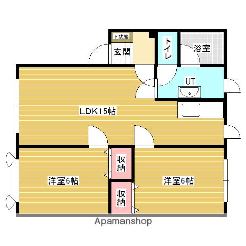 ハイムFU(2LDK/2階)の間取り写真