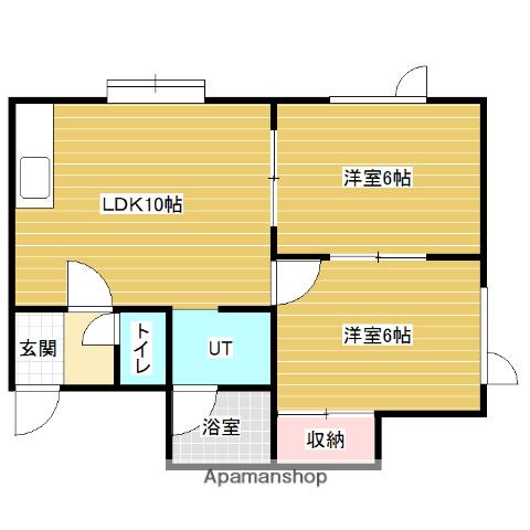 コーポ大(2LDK/1階)の間取り写真