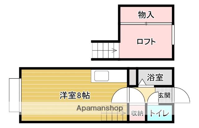 ノース1686(1DK/1階)の間取り写真